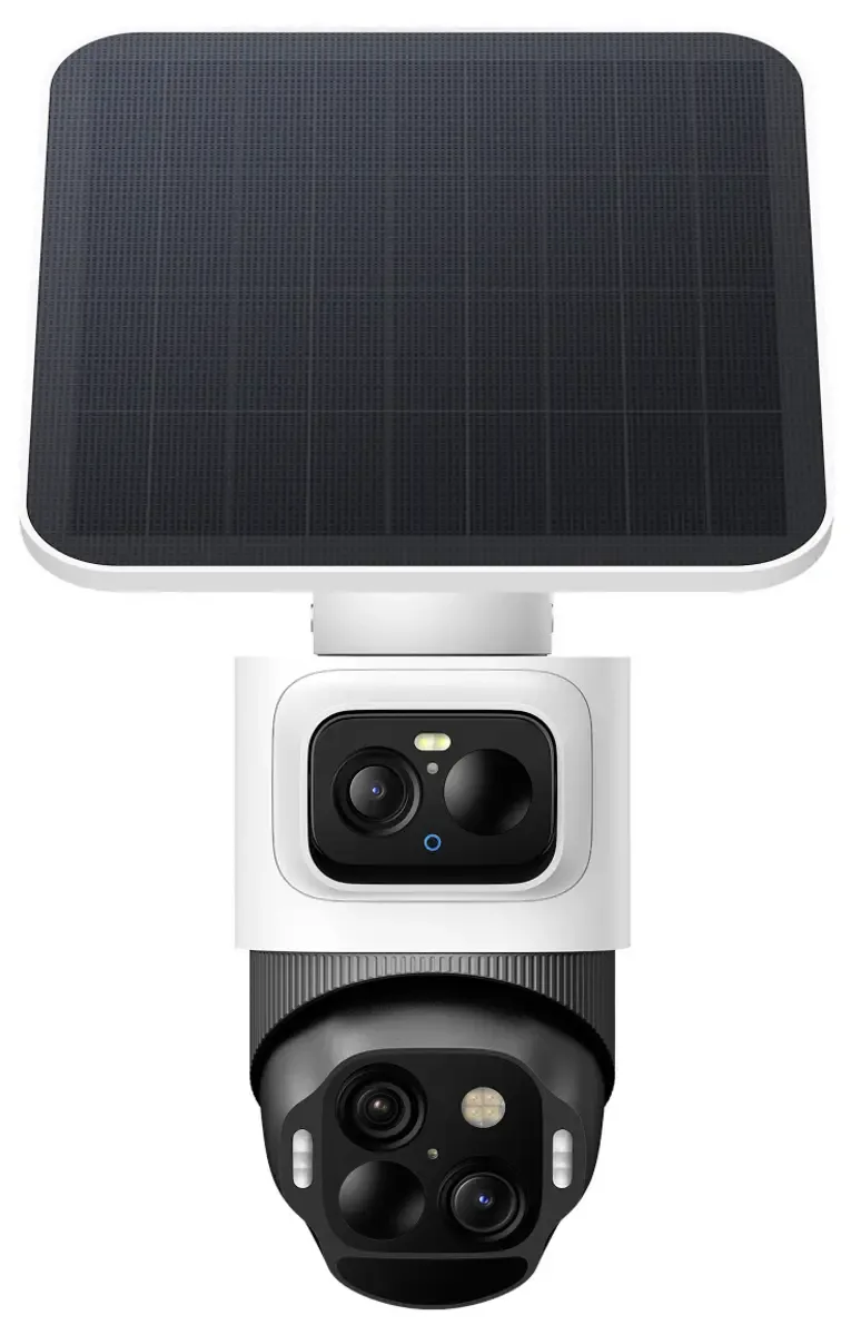 eufyCam S4 - 4K PTZ beveiligingscamera buiten - Triple lens bullet - 360° pan/tilt - 8x zoom - AI-tracking - HomeBase S380 - Zonne-energie van eufy in Wit. – productfoto 2 van 2
