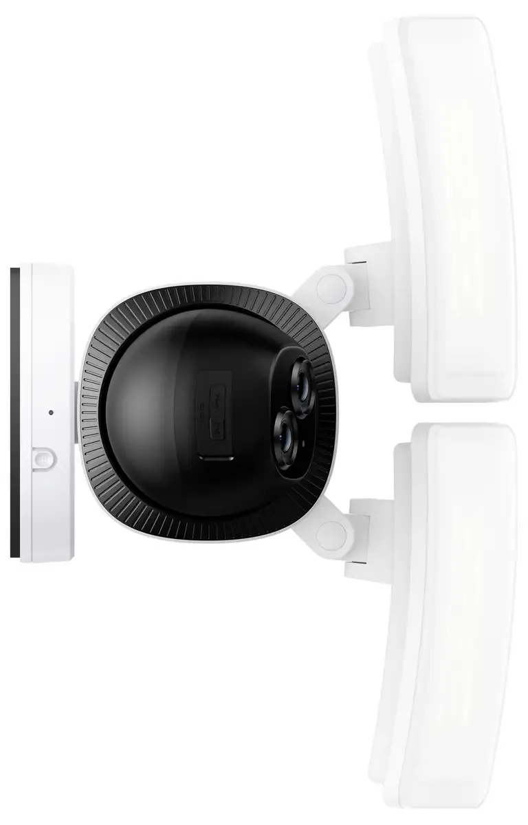 Floodlight Camera E340 - Floodlight Cam - 360° Pan & Tilt - 3K-resolutie - 2000 Lumen - AI-bewegingsdetectie - 24/7 opname - Dual-band Wi-Fi - IP65 waterdicht van eufy in Zwart, Wit – productfoto 2 van 2