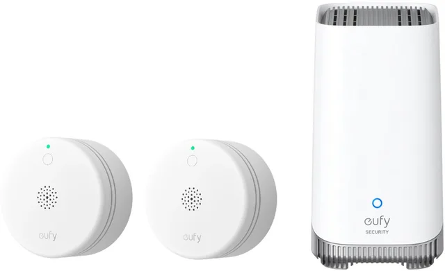 HomeBase 3 S380 basissysteem + slimme rookmelder E10 wit - app notificaties - compact design - 5 jaar batterijduur - 2PACK - Alarm Bundel