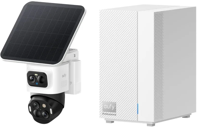 HomeBase Professional S1 + eufy Security eufyCam S4 triple lens Bullet-PTZ - 4K UHD - 360° Pan & Tilt - auto-tracking - Kleurennachtzicht - Bundelvoordeel fra eufy i HomebaseS1 – produktbillede