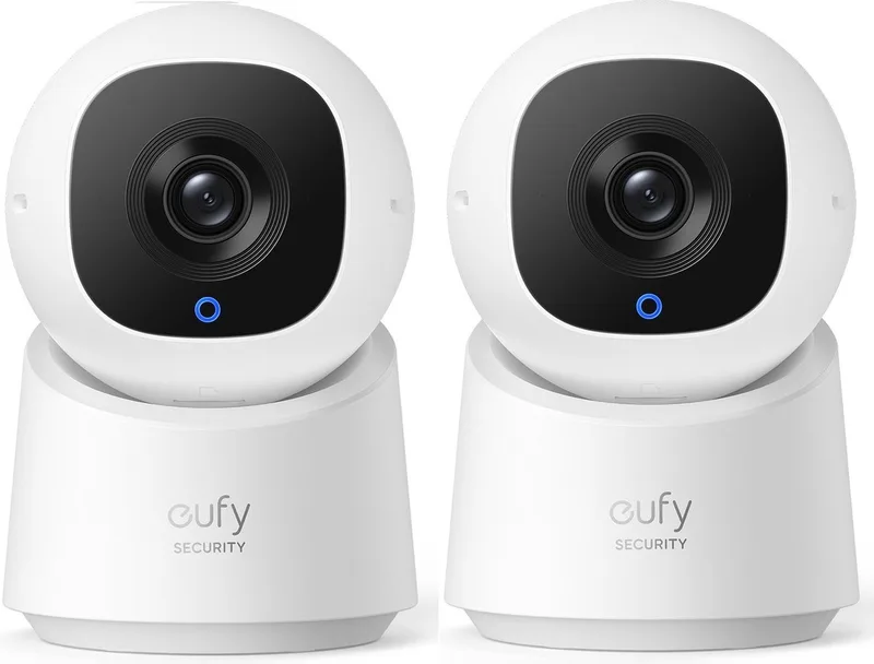 Indoor beveiligingscamera 2-Pack met 2K resolutie en 360° PTZ van eufy in C220 – productfoto