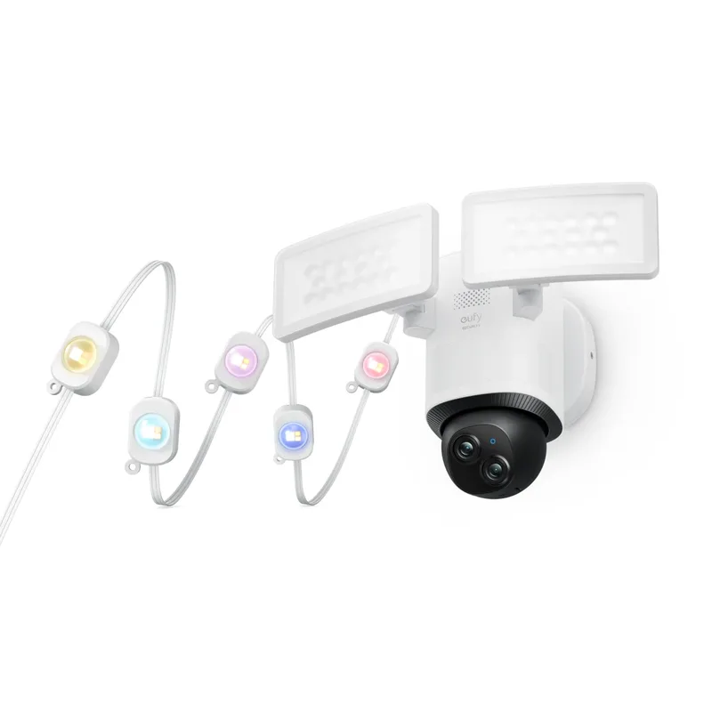 Permanent Outdoor Lights E22 + Floodlight Camera E340 de eufy – photo produit