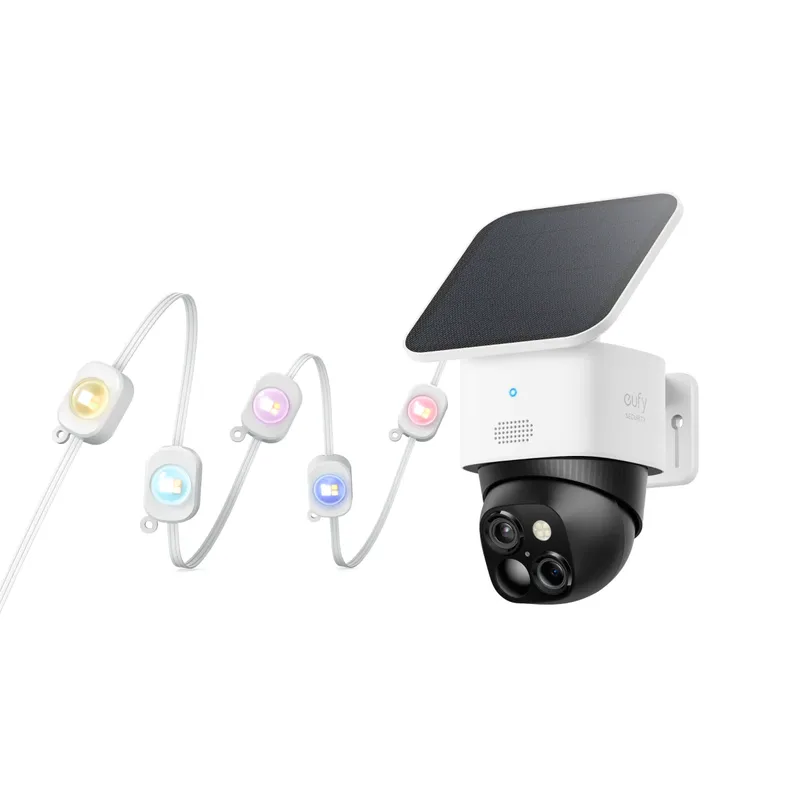 Permanent Outdoor Lights E22 + SoloCam S340 Wireless Outdoor Security Camera de eufy – photo produit