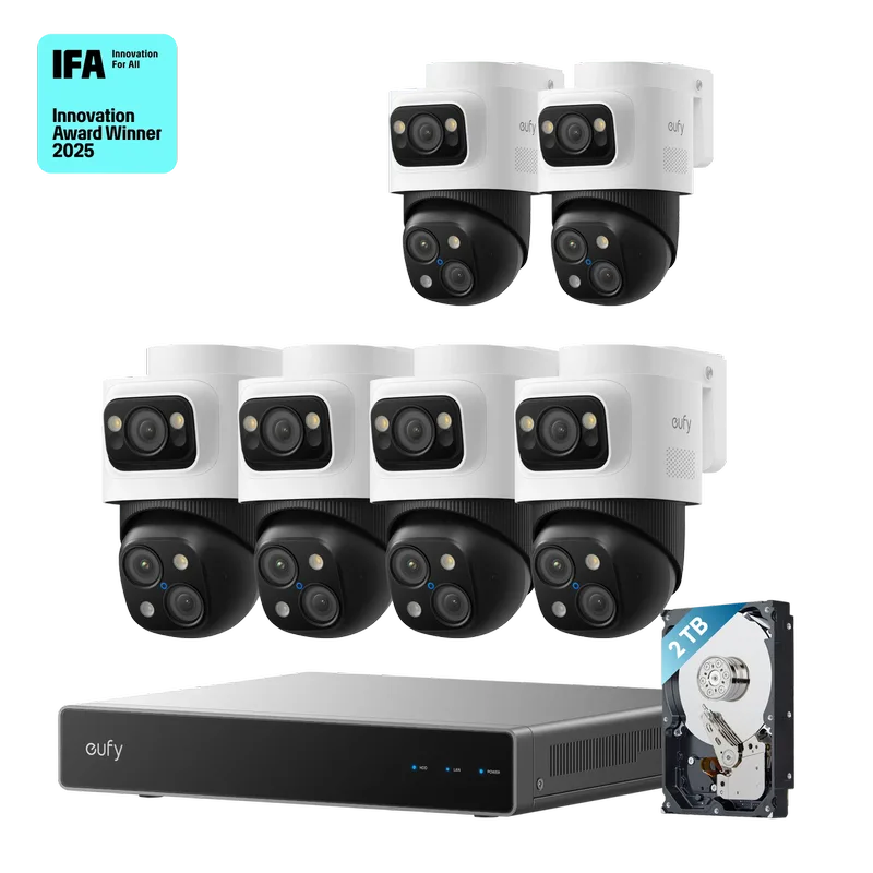 PoE NVR Security System S4 Max + 2 PoE Cam S4 Add-Ons van eufy – productfoto
