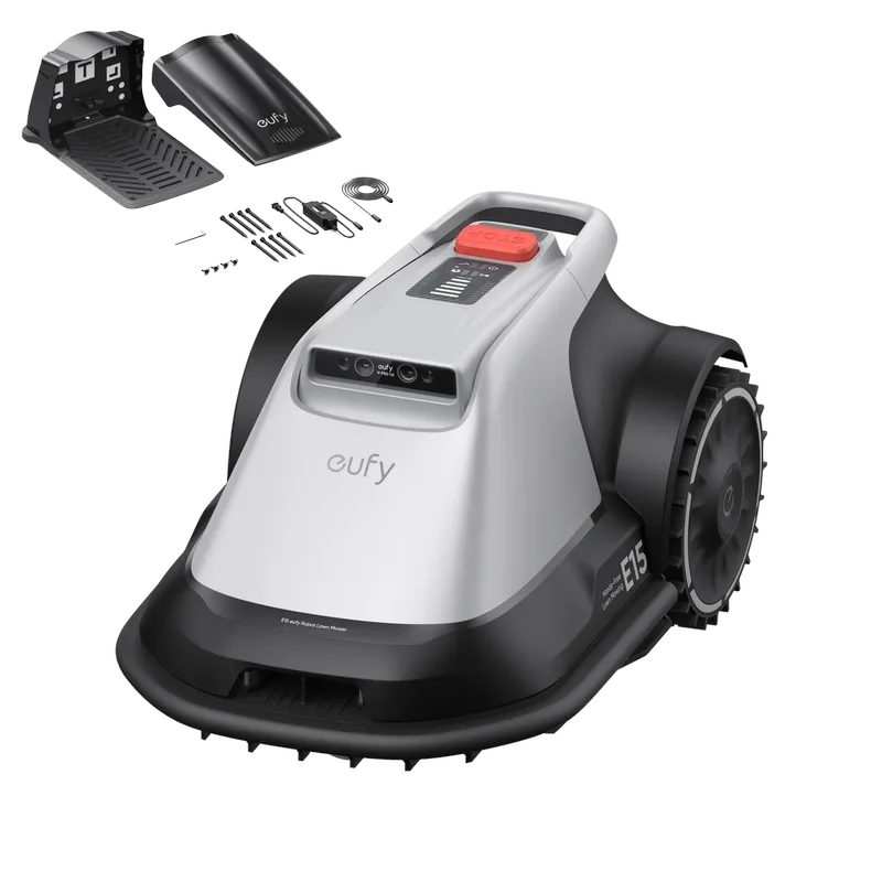 Robot Lawn Mower E15 + Extra Base Station Gray de eufy – photo produit