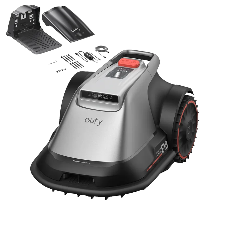 Robot Lawn Mower E18 + Extra Base Station Gray von eufy – Produktfoto