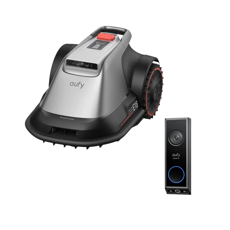 Robot Lawn Mower E18 + Video Doorbell E340 Gray de eufy – photo produit