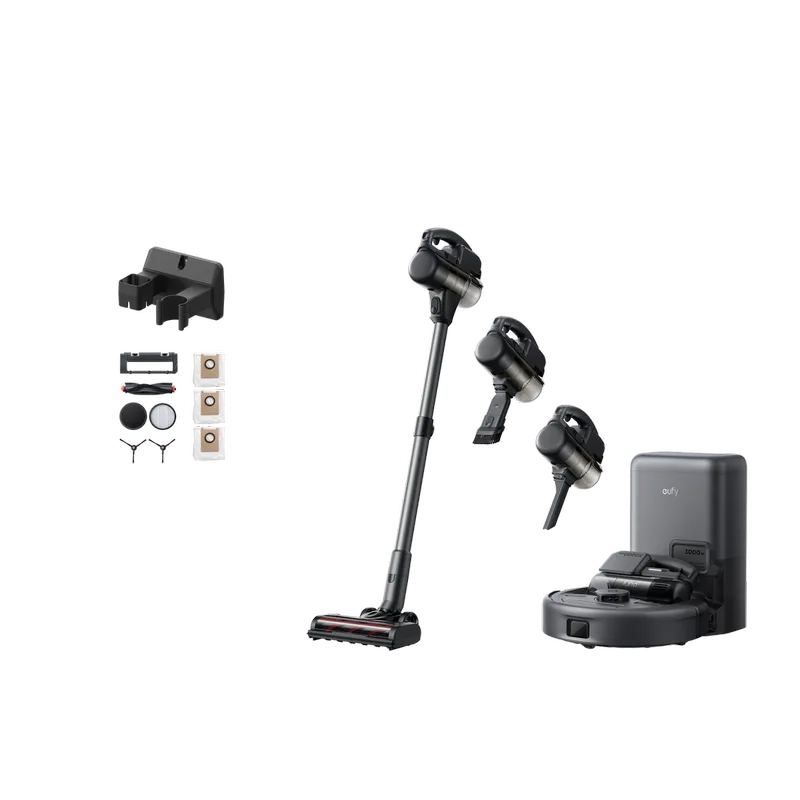 Robot Vacuum 3-in-1 E20 + Accessories Kit + Wall Mounted Bracket black de eufy – photo produit
