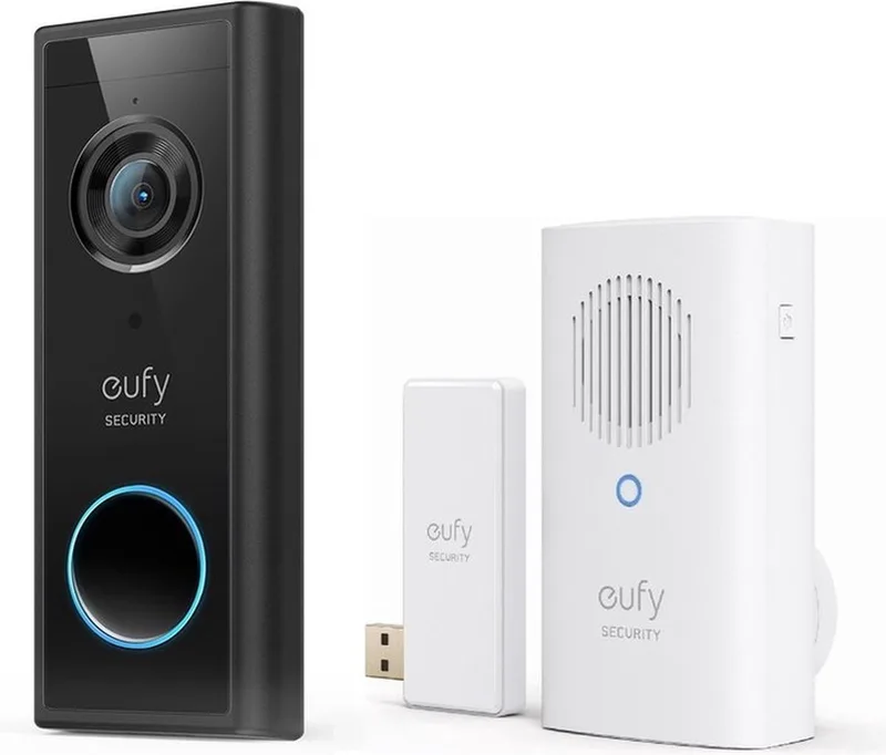S220 2K Draadloze Video Deurbel Uitbreiding + eufy deurbelgong - Bundelvoordeel van eufy in Zwart – productfoto
