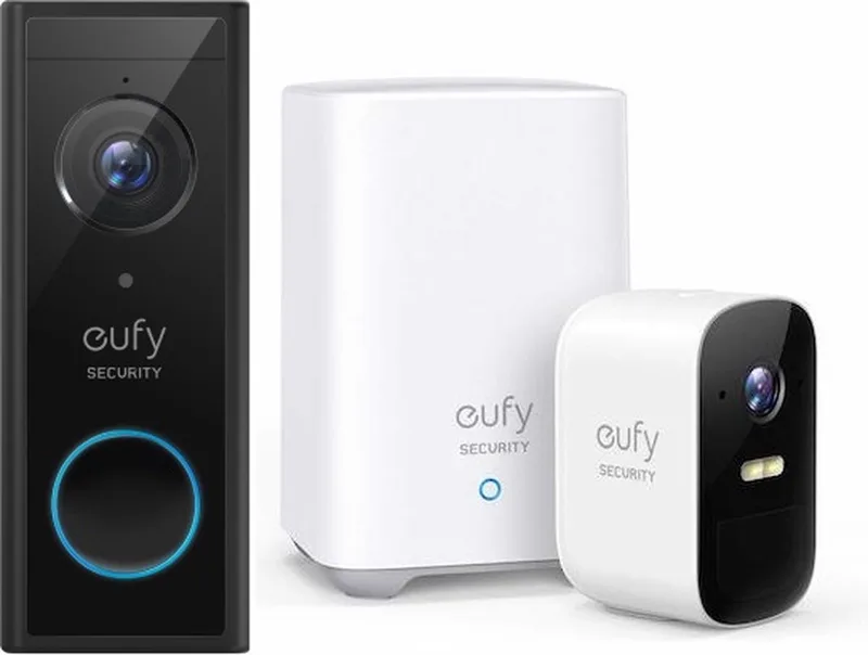 S220 Video Deurbel + eufyCam 2C - Inclusief HomeBase 2 - Bundel by eufy in Wit + deurbel – product photo
