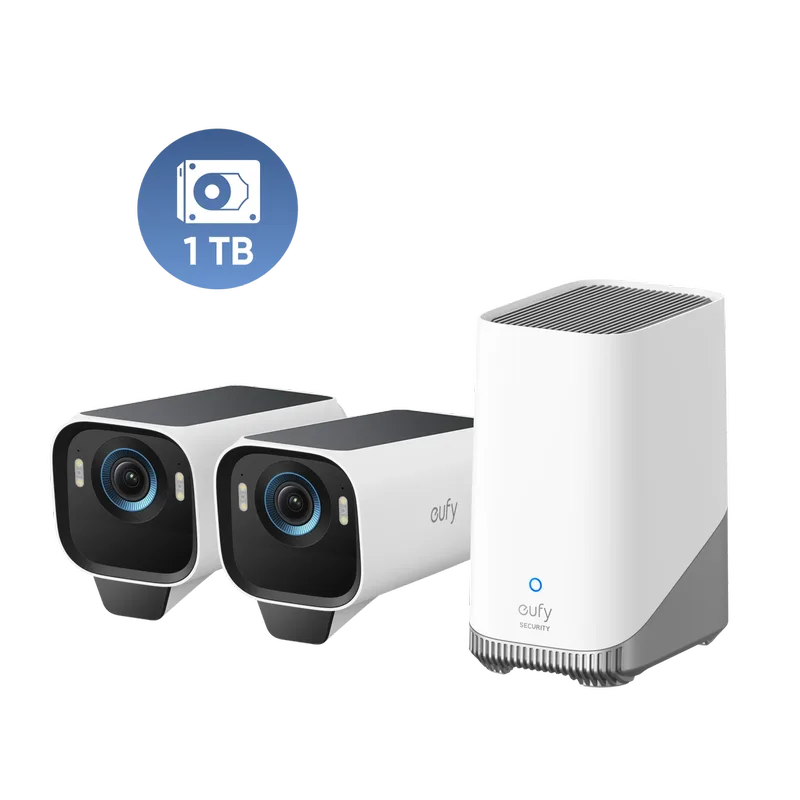 S3 Pro 2-Cam Kit + 1 TB Hard Drive white von eufy – Produktfoto