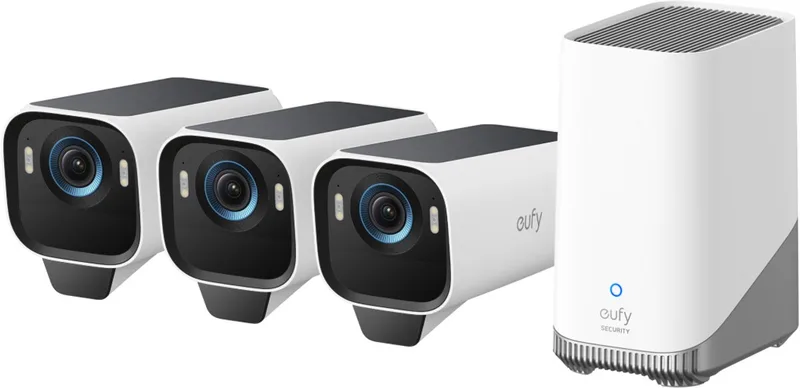 S3 Pro 3+1 Bullet IP-beveiligingscamera - Buiten - 3840 x 2160 Pixels - Muur de eufy en Blanc – photo produit