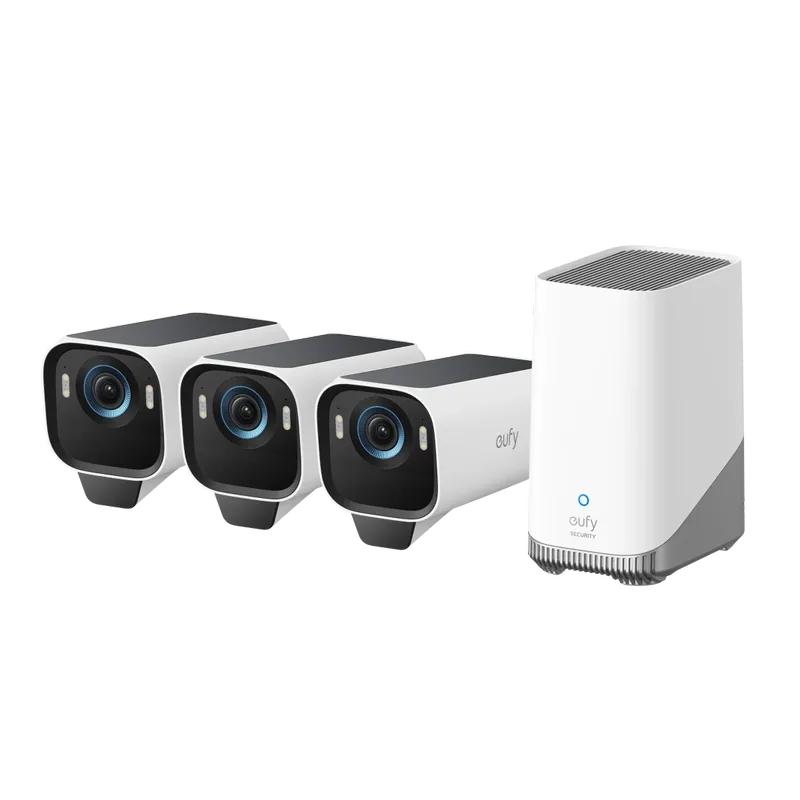 S3 Pro 3-Cam Kit white von eufy – Produktfoto