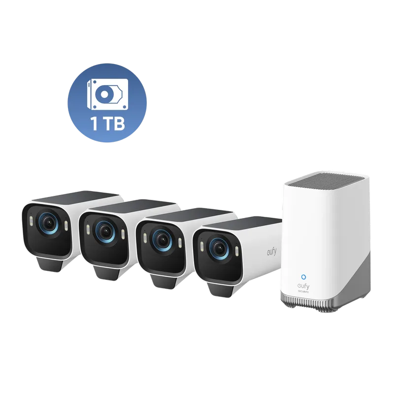 S3 Pro 4-Cam Kit + 1 TB Hard Drive von eufy – Produktfoto