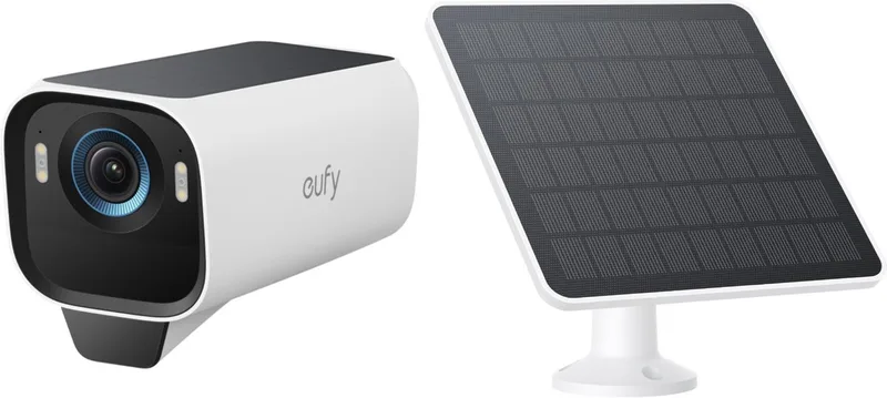 S3 Pro Buitencamera, Add-on + eufy Security Zonnepaneel (3W) van eufy in Wit – productfoto