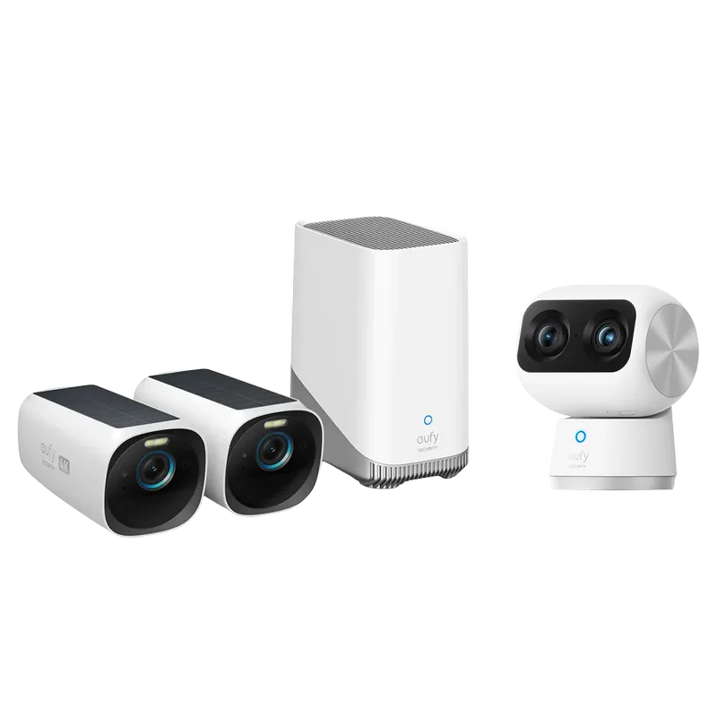 S330 (eufyCam 3) + Indoor Cam S350 Classic von eufy – Produktfoto