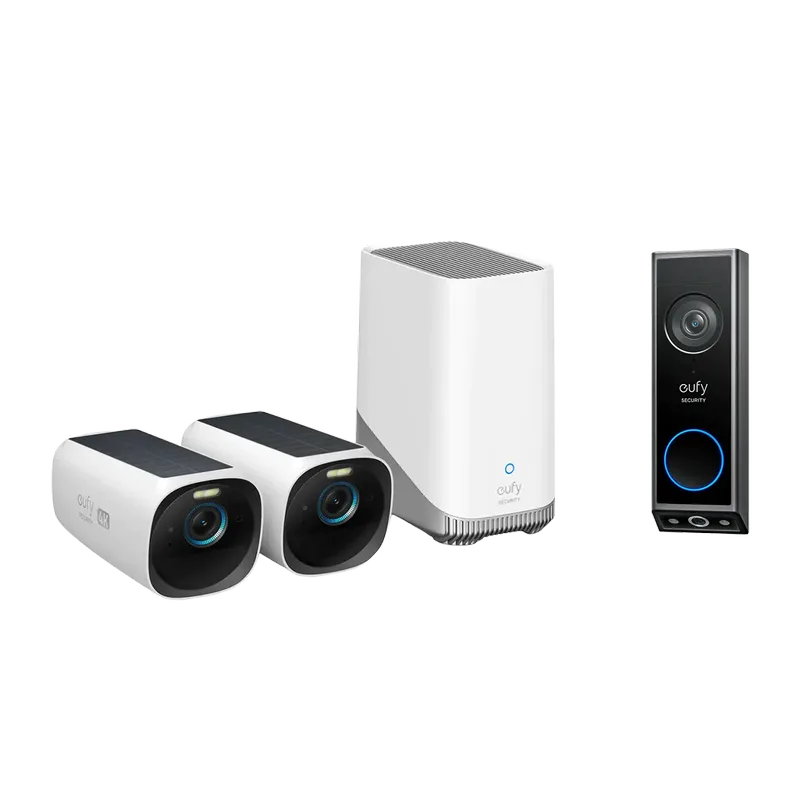 S330 (eufyCam 3) + Video Doorbell E340 Classic de eufy – photo produit