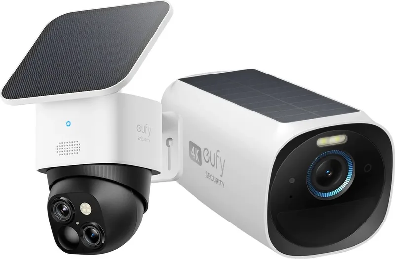 S340 SoloCam 3K Draadloze Solar Beveiligingscamera + eufyCam 3 add on - Voordeelbundel by eufy in White – product photo