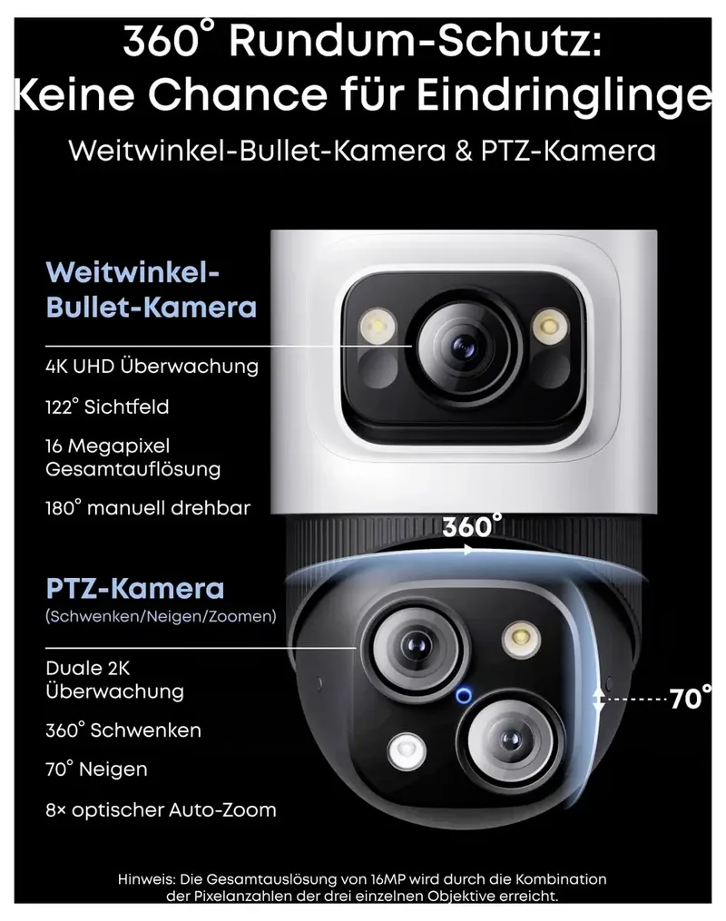 S4 & E40 & NVR - 4K PoE Camera Systeem met 4 Camera's & Opnamerecorder van eufy in Wit S4 E40 – productfoto 2 van 2