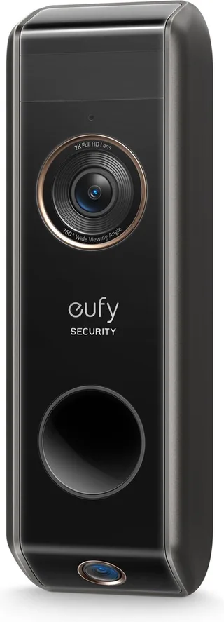 Security 2K HD Video Deurbel Dual 2 Pro - Twee Camera's - Pakketdetectie - Gezichtsherkenning - Batterijgevoed - UITBREIDING - Werkt enkel met Homebase 2 of 3 van eufy in Zwart – productfoto 1 van 2