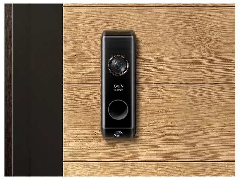 Security 2K HD Video Deurbel Dual 2 Pro - Twee Camera's - Pakketdetectie - Gezichtsherkenning - Batterijgevoed - UITBREIDING - Werkt enkel met Homebase 2 of 3 van eufy in Zwart – productfoto 2 van 2