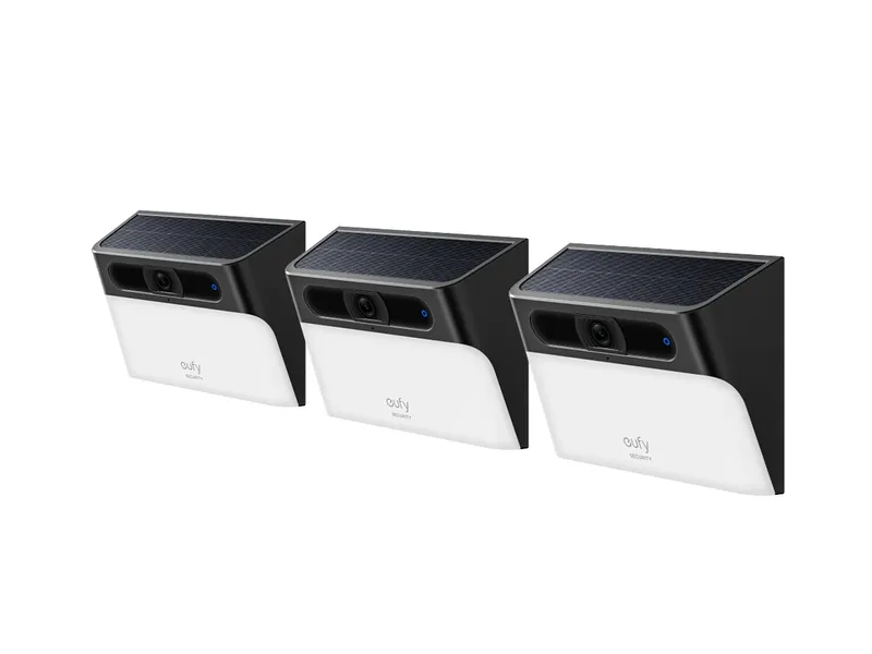 Solar Wall Light Cam S120 (3 Packs） Black de eufy – photo produit