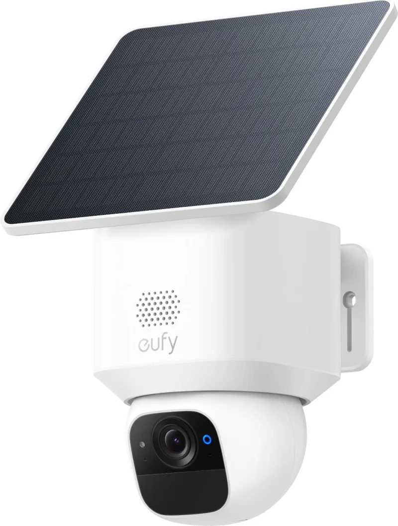 SoloCam E30 - 360° PTZ beveiligingscamera - 2K HD - 70° tilt - AI-tracking - Zonne-energie - Draadloos buiten - Geen maandkosten van eufy in Wit – productfoto