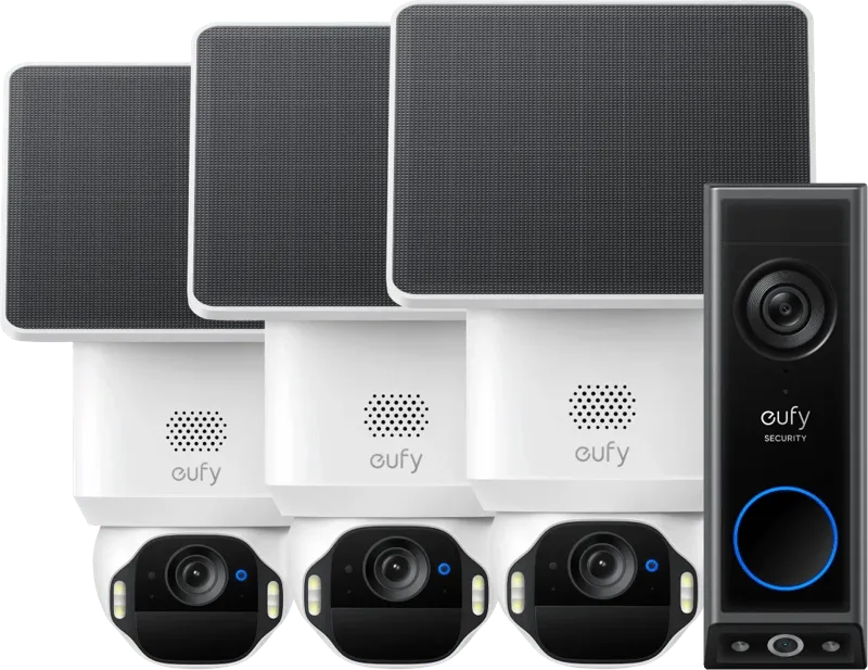 SoloCam E42 3-Pack + Video Doorbell E340 by eufy – product photo