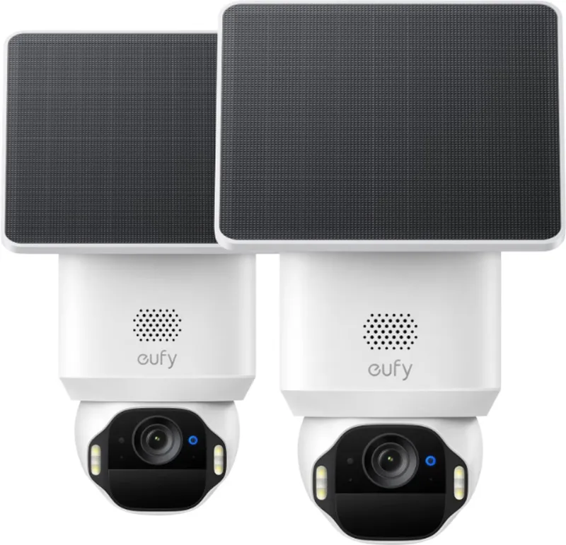 SoloCam E42 Duo pack- 4K PTZ beveiligingscamera outdoor - 360° pan/tilt - AI-tracking - Draadloos - Zonne-energie - Geen maandkosten - HomeBase S380 compatibel van eufy in Wit – productfoto