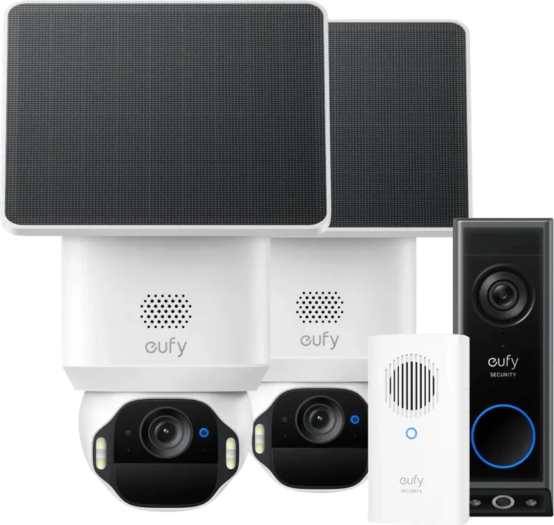 SoloCam E42 Duo Pack + Video Doorbell E340 + Chime by eufy – product photo