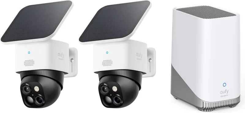 SoloCam S340 - 360° buitencamera 2 PACK + Homebase 3 - Bundelvoordeel von eufy in Wit + Homebase 3 – Produktfoto