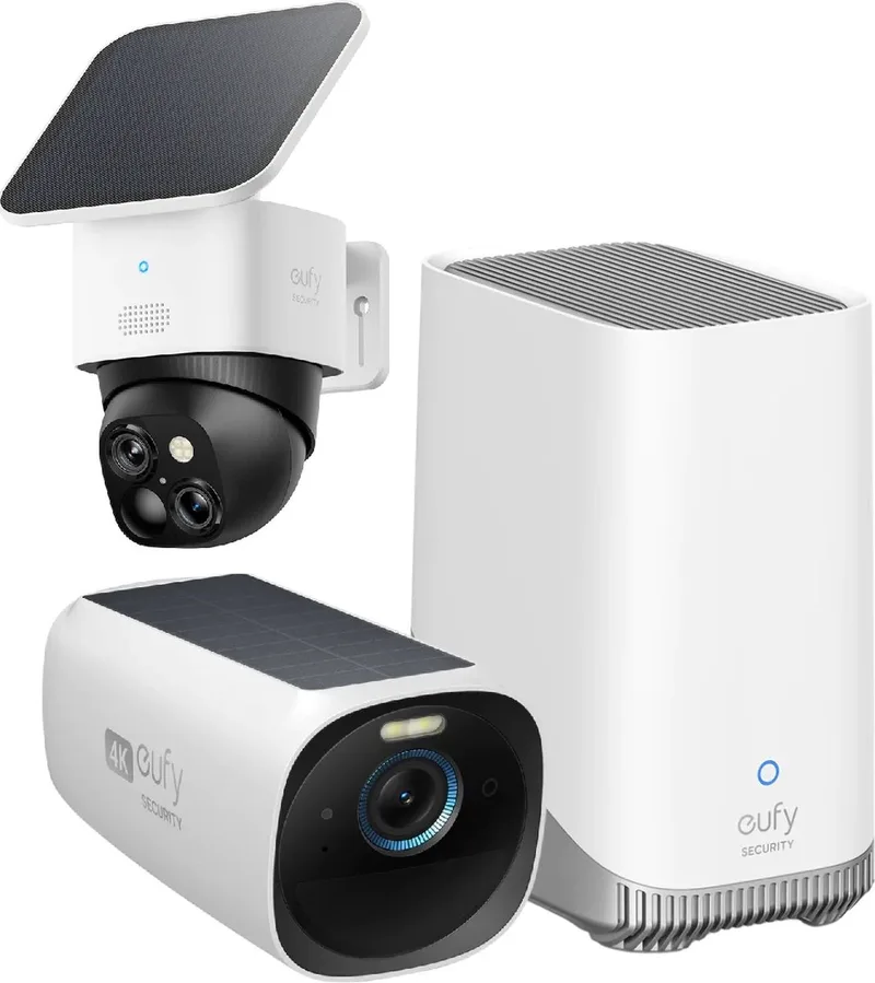 SoloCam S340 - 360° buitencamera + Eufycam 3 + Homebase 3 - Bundelvoordeel by eufy in White – product photo