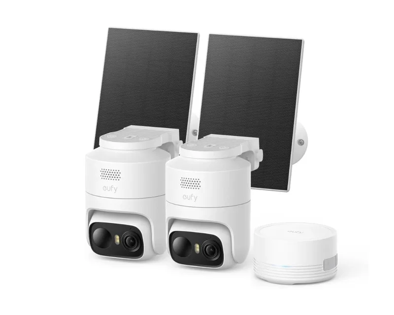 Überwachungskamera C37, kabellose 2K Outdoor-Überwachungskameras mit 360° KI-Tracking (2-tlg) van eufy – productfoto