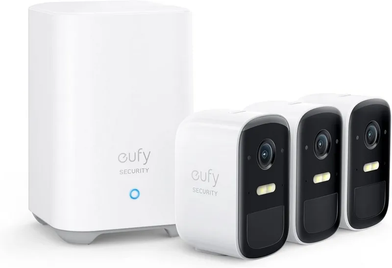 Überwachungskamera eufyCam 2C, 180Tage Akku, HD 1080p, IP67 wetterfest (3-tlg) van eufy – productfoto