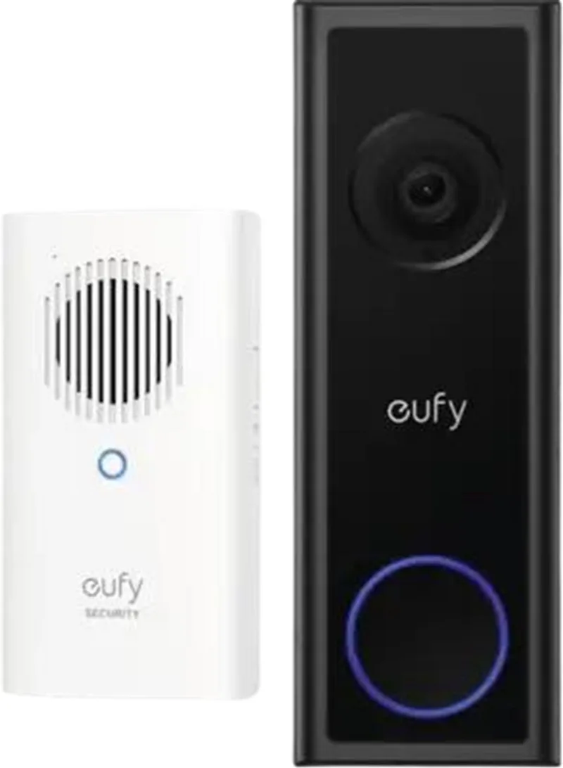Video Doorbell C30 + Chime - Voordeelbundel- 2K FHD - 16:9 Uitgebreid beeld - Eenvoudige installatie - Live videogesprek - Mens- en bewegingsdetectie - Compatibel met HomeBase S380 - Geen abonnementskosten de eufy en Noir – photo produit