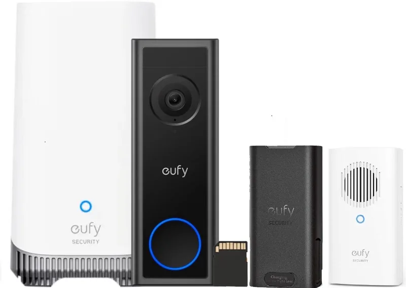 Video Doorbell C31 + Chime - 2K FHD met HomeBase 3 S380 basissysteem- Voordeelbundel de eufy en Blanc – photo produit