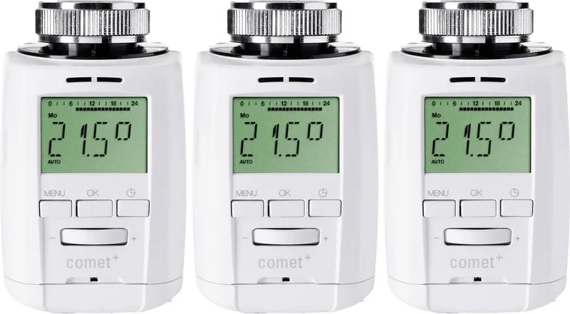 Comet Plus Radiatorthermostaat Elektronisch 8 tot 28 °C van Eurotronic in Wit – productfoto