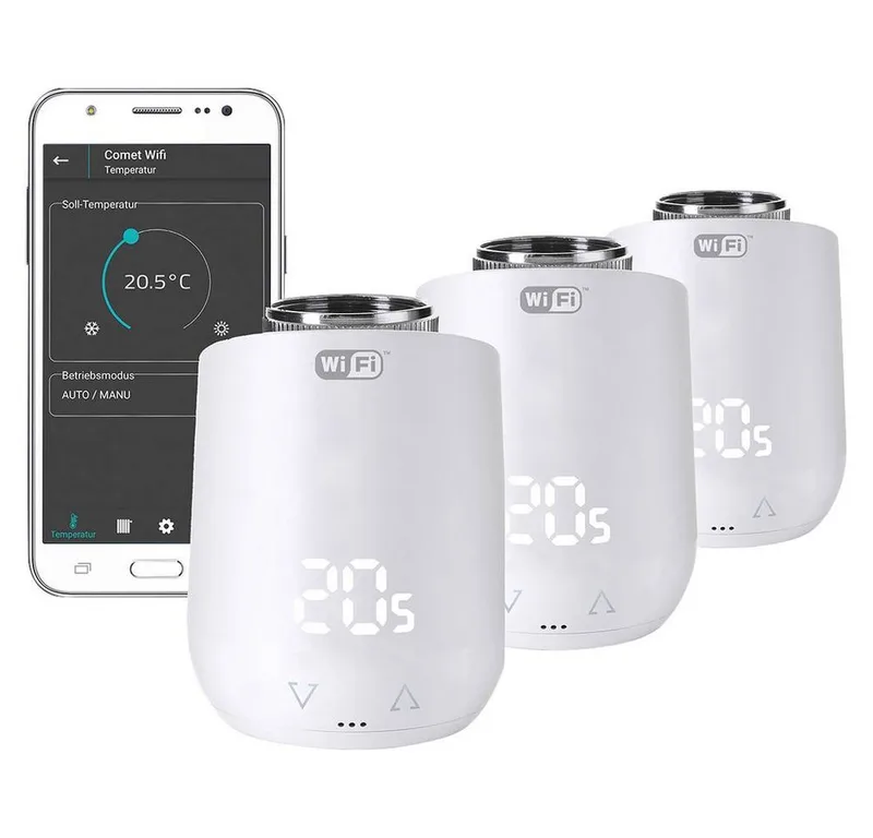 Heizkörperthermostat Elektronischer WiFi Energiesparregler - 3er Set 700224 de Eurotronic – photo produit