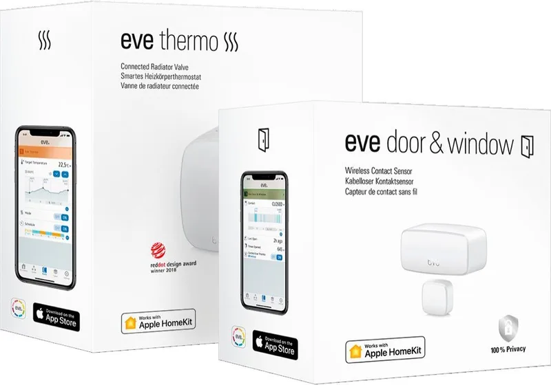 Heizkörperthermostat Thermo + Door & Window Heizen Set von Eve in Weiß – Produktfoto 5 von 5