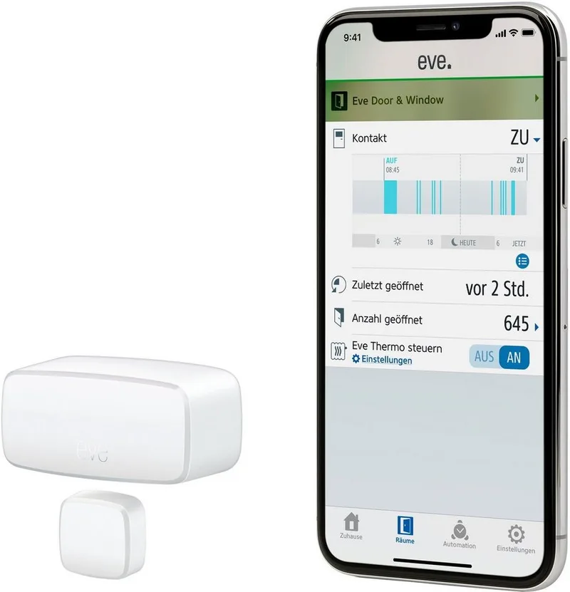 Heizkörperthermostat Thermo + Door & Window Heizen Set von Eve in Weiß – Produktfoto 2 von 5