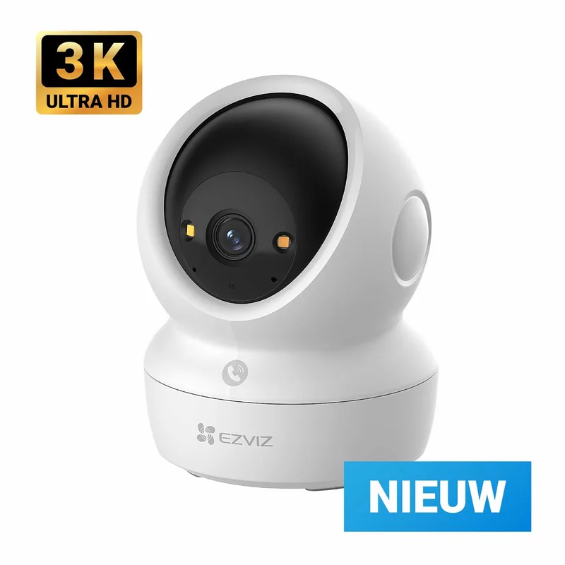 Beveiligingscamera Binnen – 360° Pan & Tilt – Nachtmodus–Huisdiercamera - Petcam - Bewegings en geluidsdetectie - Geen maandkosten van EZVIZ in H6c G1 3K – productfoto