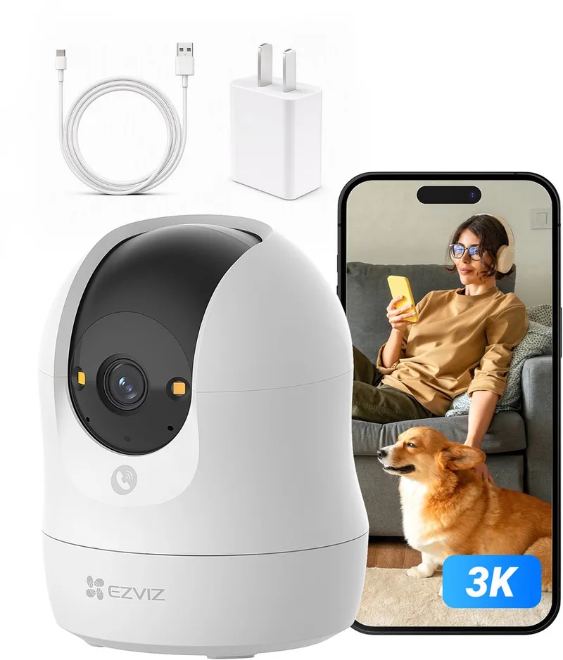 Beveiligingscamera Binnen - Mensdetectie - Kleuren Nachtzicht - Automatische Patrouillemodus - Tweeweg Audio - Fysieke Privacy van EZVIZ in C6n g1 3k – productfoto