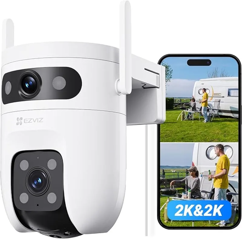 C9c Dual - Buiten Beveiligingscamera - 2K+2K Dual Lens - AI Persoons- en Voertuigdetectie - Automatische Tracking - Kleuren Nachtzicht - Tweeweg Audio - Wi-Fi 6 van EZVIZ in C9c 2K+2K – productfoto