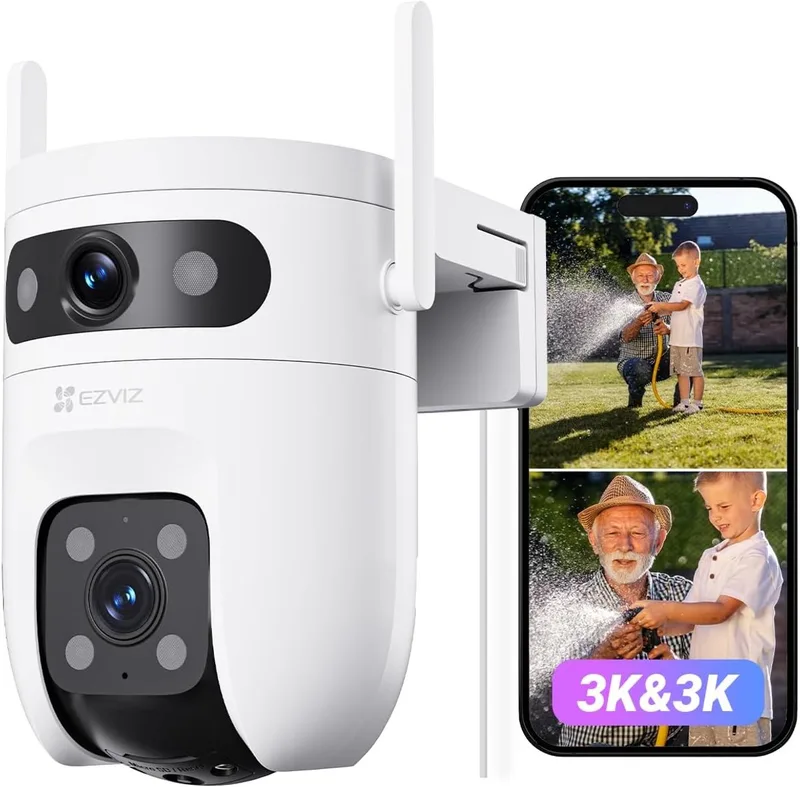 C9c Dual - Buiten Beveiligingscamera - 3K+3K Dual Lens - AI Persoons- en Voertuigdetectie - Automatische Tracking - Kleuren Nachtzicht 40m - Tweeweg Audio - Wi-Fi 6 fra EZVIZ i C9c 3K+3K – produktbillede
