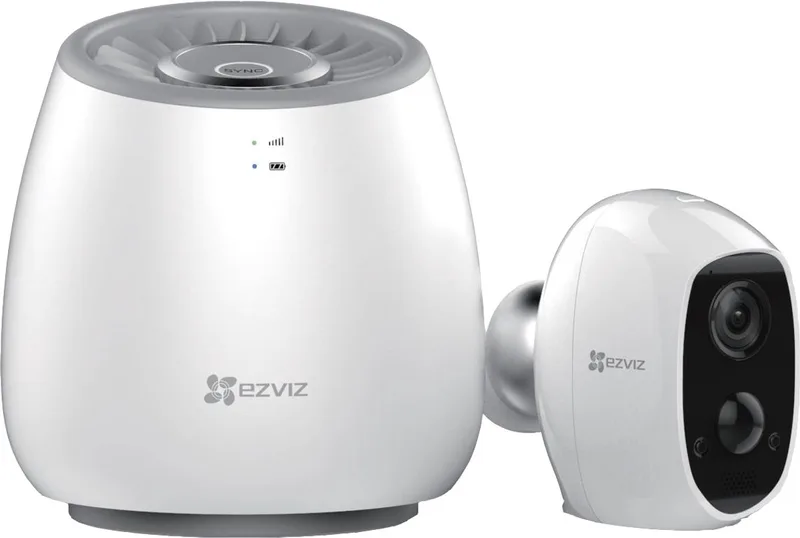 CS-WLB-B1 Wire-Free Camera LTE Base Station Kit Alarmsysteem - 4G & WiFi - Night Vision - Indoor/Outdoor de EZVIZ en Blanc – photo produit
