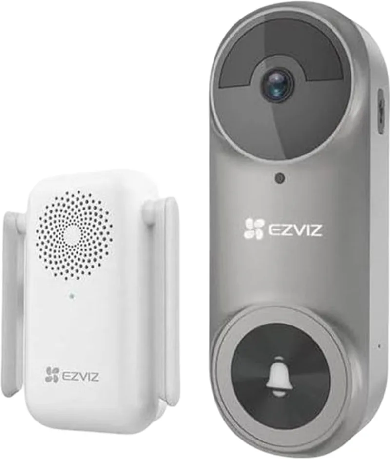 DB2 Pro 5MP -Draadloze Video Deurbel met Chime - 3K - AI Persoonsdetectie - 176° Groothoek - Tweeweg Audio - 5200 mAh Batterij by EZVIZ in Grey – product photo
