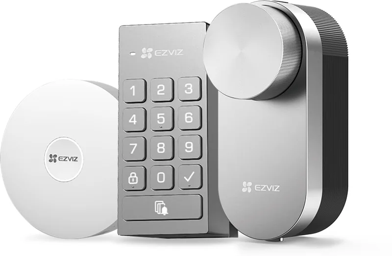 DL01 Pro + A3 Slimme Woninghub - Slim Deurslot - Multifunctioneel Toetsenpaneel - Bluetooth - Toegang op Afstand - Sleutelloze Toegang de EZVIZ en Gris – photo produit