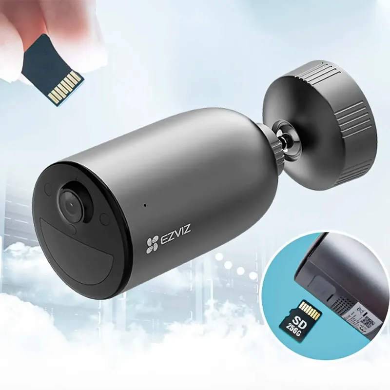 EB3 2K- IP Beveiligingscamera - 2K Resolutie - Draadloos - Buitengebruik - Batterij - AI detectie fra EZVIZ i Sort – produktbillede 2 af 3