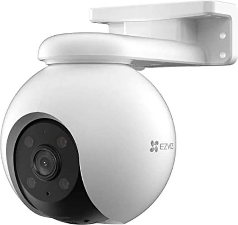 H8 Pro 2K - Beveiligingscamera voor Binnen en Buiten - 360° Bewaking - Slimme Detectie - Nachtzicht - Wand- en Paalmontage van EZVIZ in Zwart, Wit – productfoto