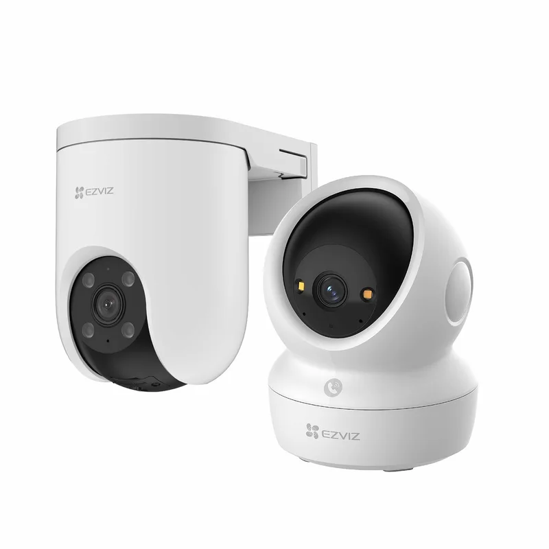 H8c SE 2K Buitencamera + H6c G1 4K Beveiligingscamera - 360° Pan & Tilt - Patrol Mode & Human Detection - Draadloos från EZVIZ i Ezviz h6c g1 4k + h8c se 3mp – produktbild